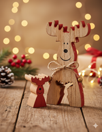Wenco Wooden Deer Stand 870207 Holzfigur Rentier Deko Weihnachten ✅