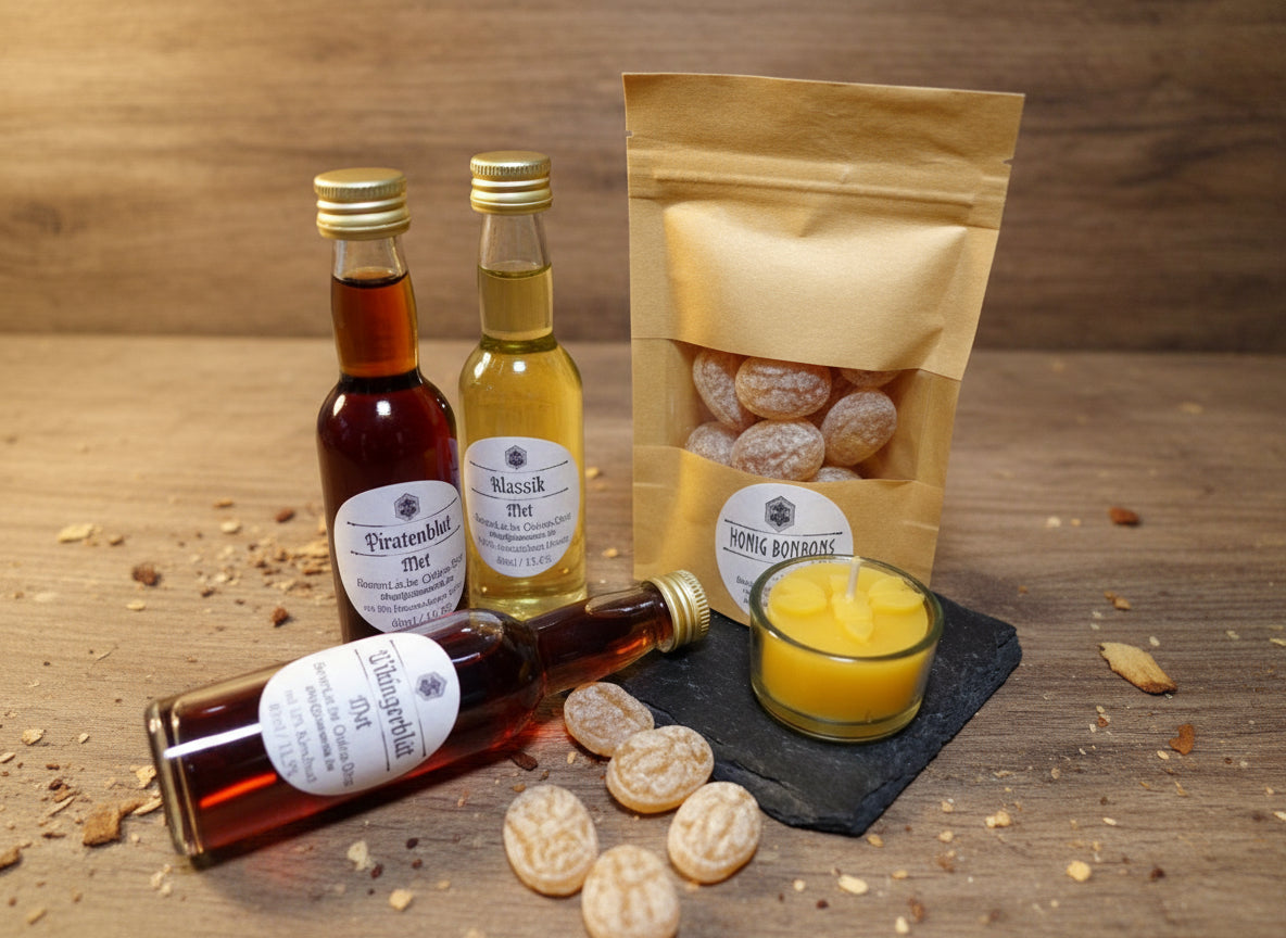 Bee Joy – Met-Geschenkset mit Teelicht
