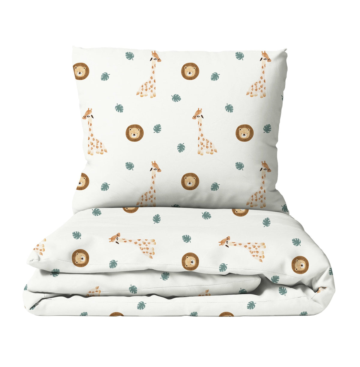 "Giraffe und Löwe" Premium Kinderbettwäsche