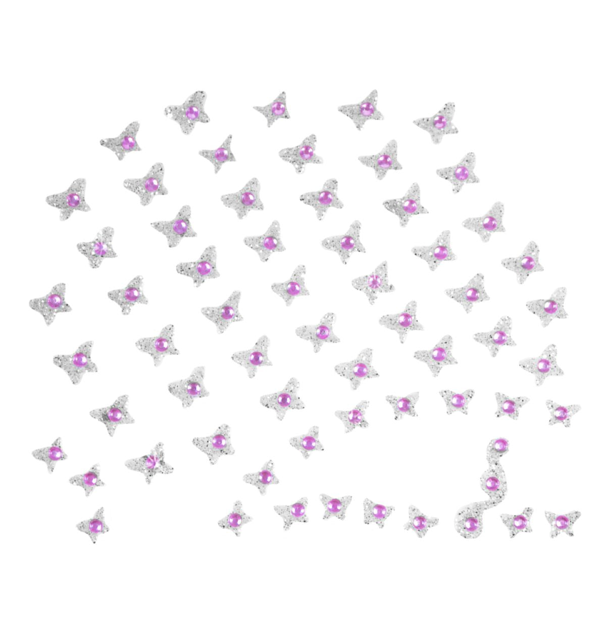 Glitzer Sticker für Gesicht und Haar | Lila - Selbstklebende Glitzersteine