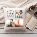 Bedrucktes Kissen "Glück ist" mit eigenen Fotos