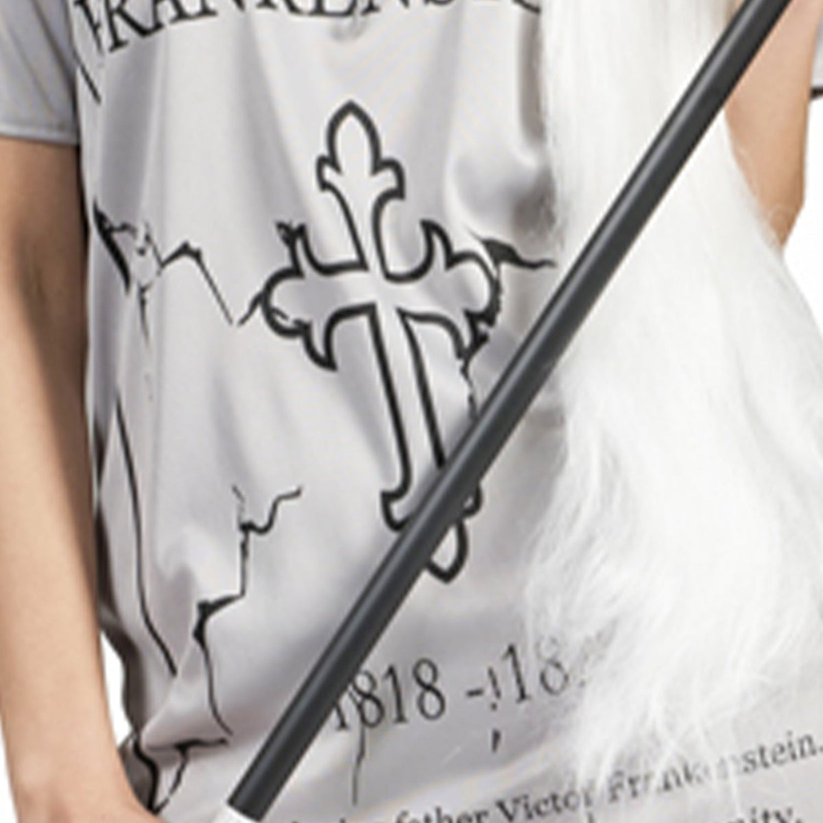 Grabstein Tammy Kleid mit Kapuze für Damen | Grau
