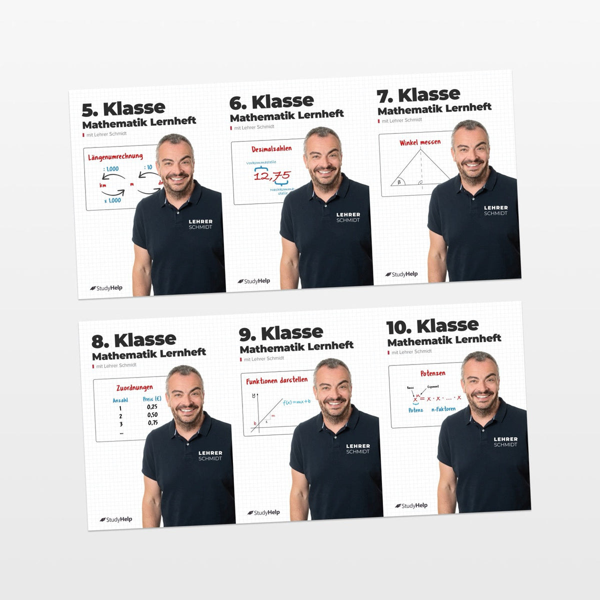 Mathematik Lernhefte Set für die SEK 1 by Lehrer Schmidt