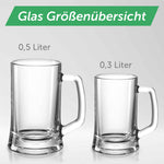 Montana Bierkrug mit Gravur "Glück ist eine Oma" mit Name