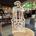 Grubenlampe Holz XXL