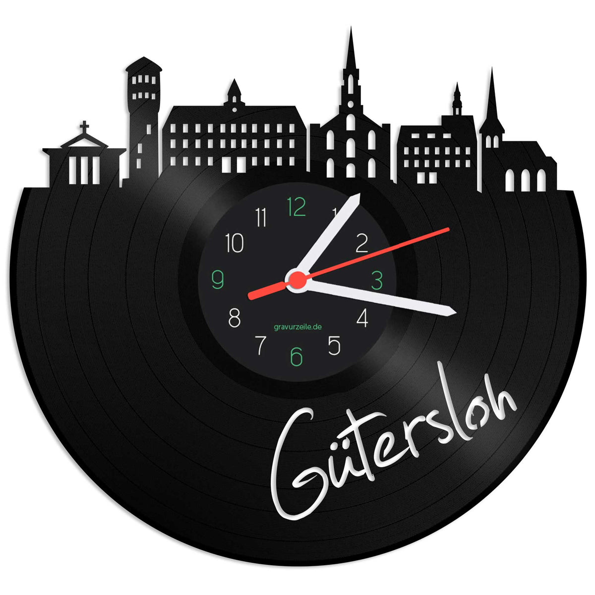 Wanduhr aus Vinyl Skyline Gütersloh