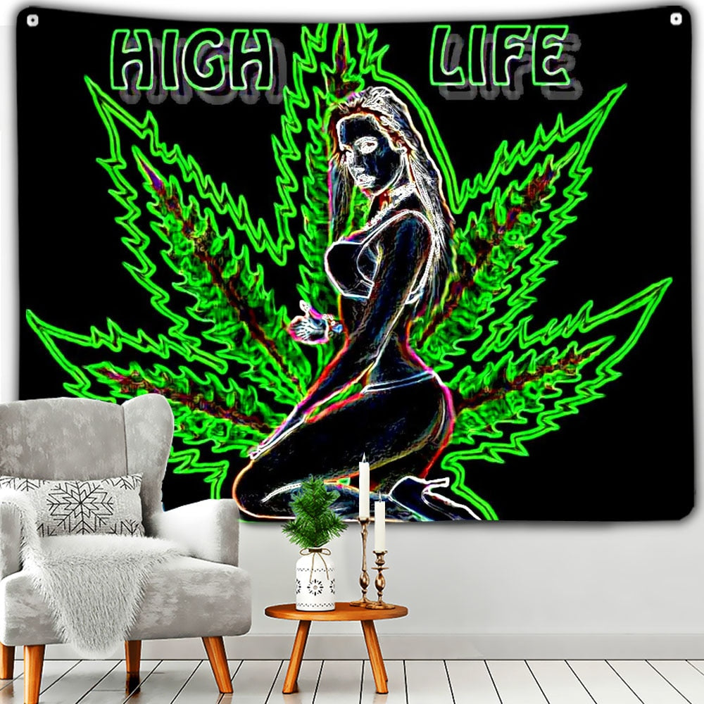 Weed Trance Schwarzlichtposter