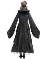 Halloween Kinder Kostüm "Dark Queen" Kleid und Krone | Schwarz