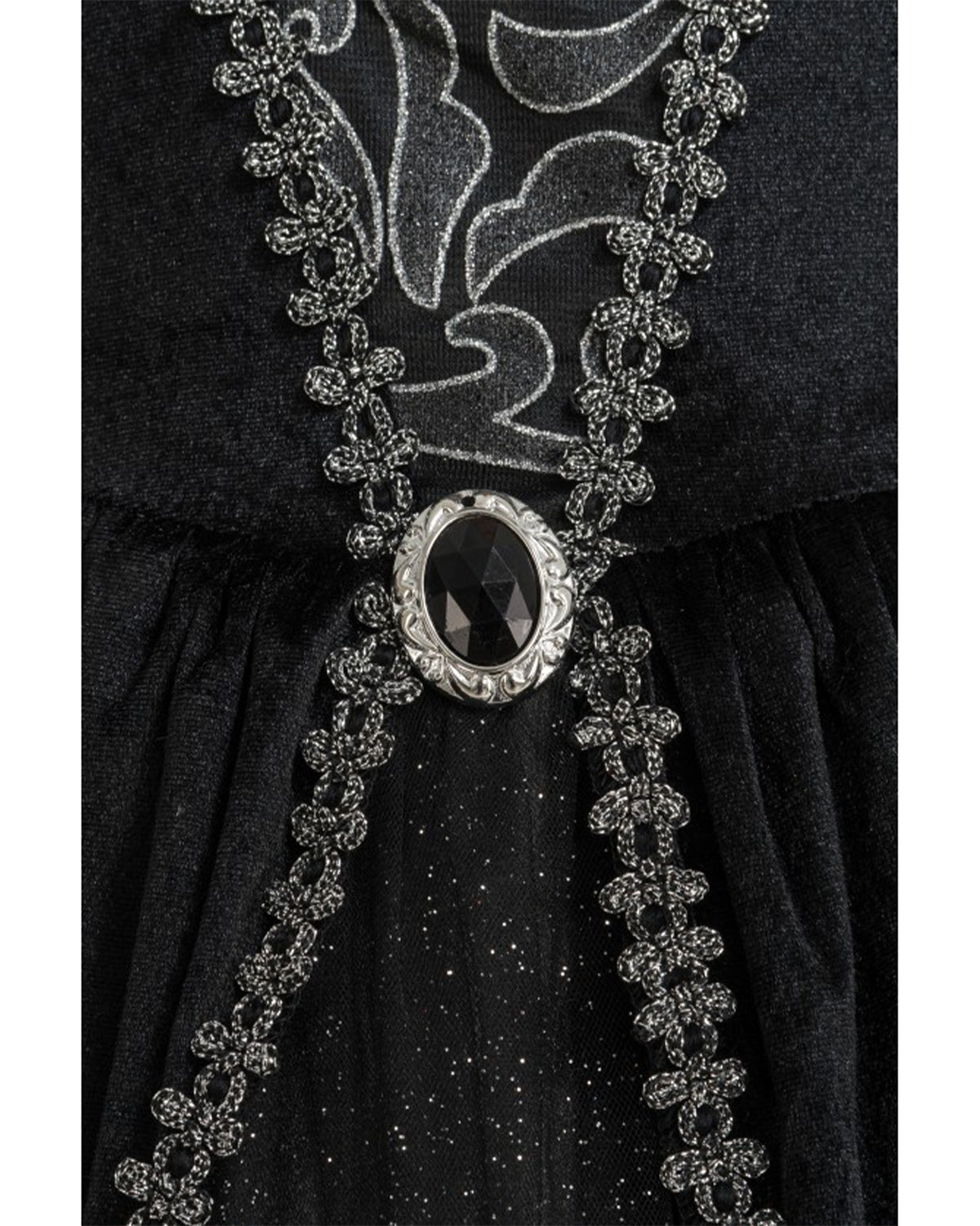 Halloween Kinder Kostüm "Dark Queen" Kleid und Krone | Schwarz