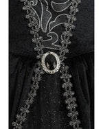 Halloween Kinder Kostüm "Dark Queen" Kleid und Krone | Schwarz
