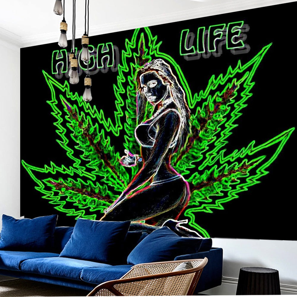 Weed Trance Schwarzlichtposter