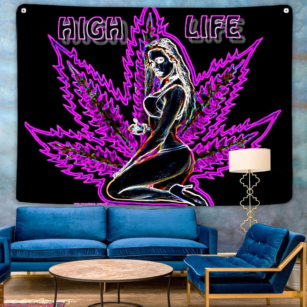 Weed Trance Schwarzlichtposter
