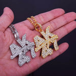 Goldfarbene Bling Halskette