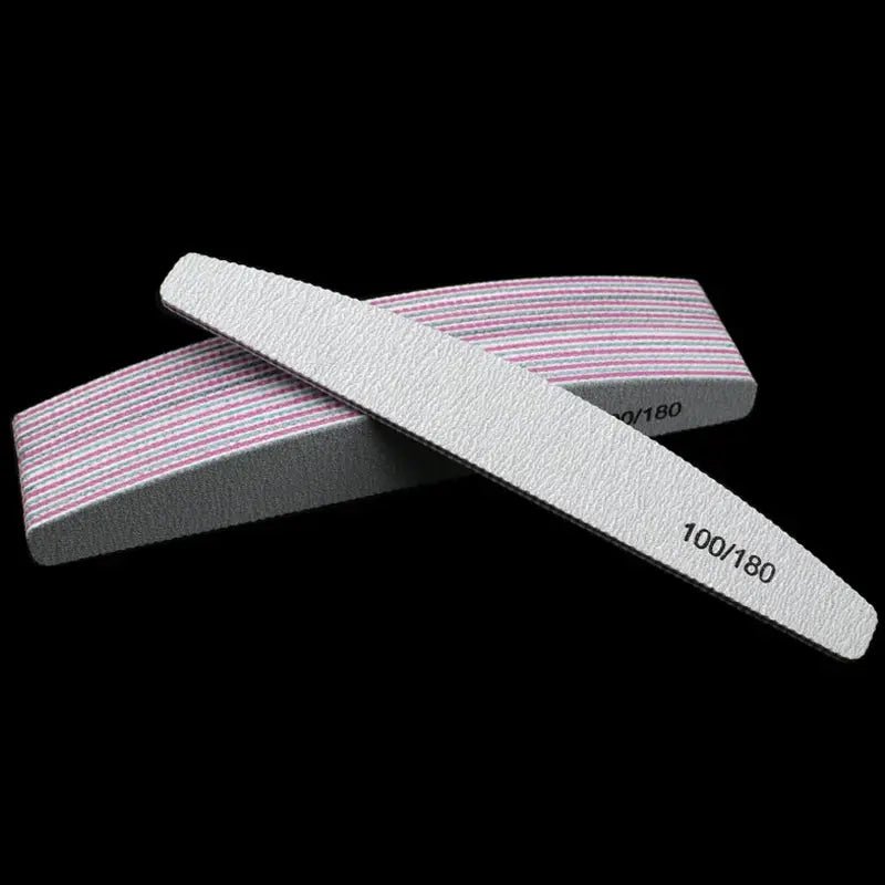 10Pcs 100/180 UV Nail File Sanding Polishing Buffer Block