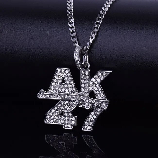 Goldfarbene Bling Halskette