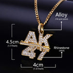 Goldfarbene Bling Halskette