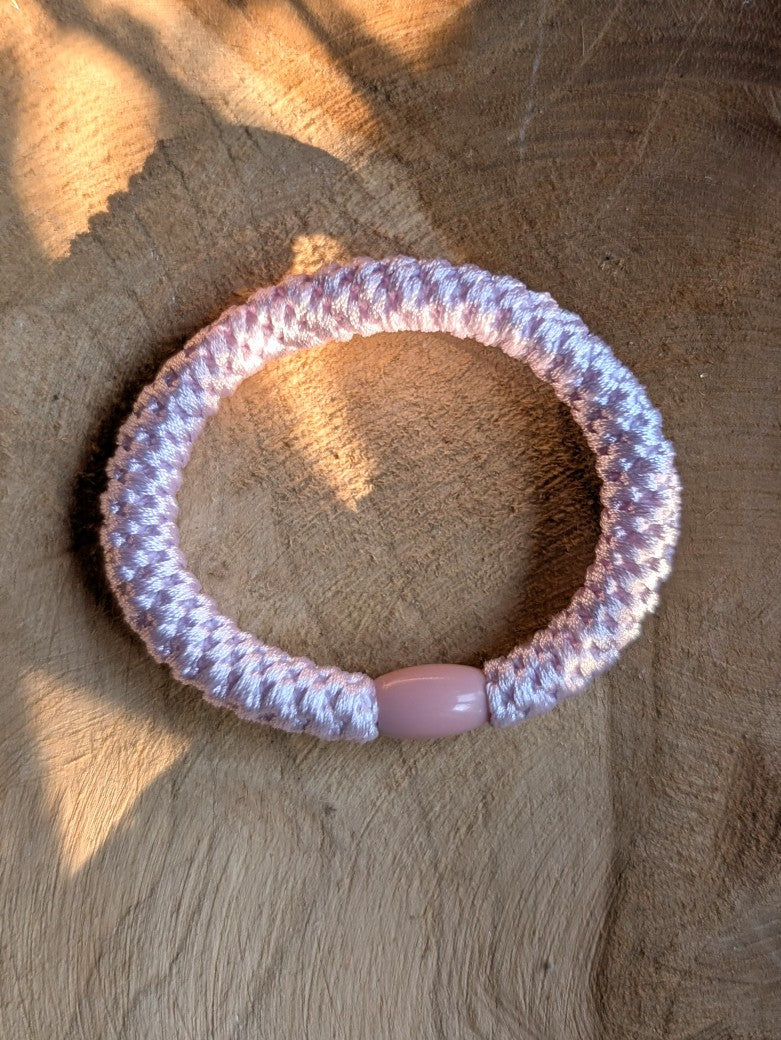 Haargummi Armband Kknekki Stil Gr. S Ø 4cm elastisch Hellrosa