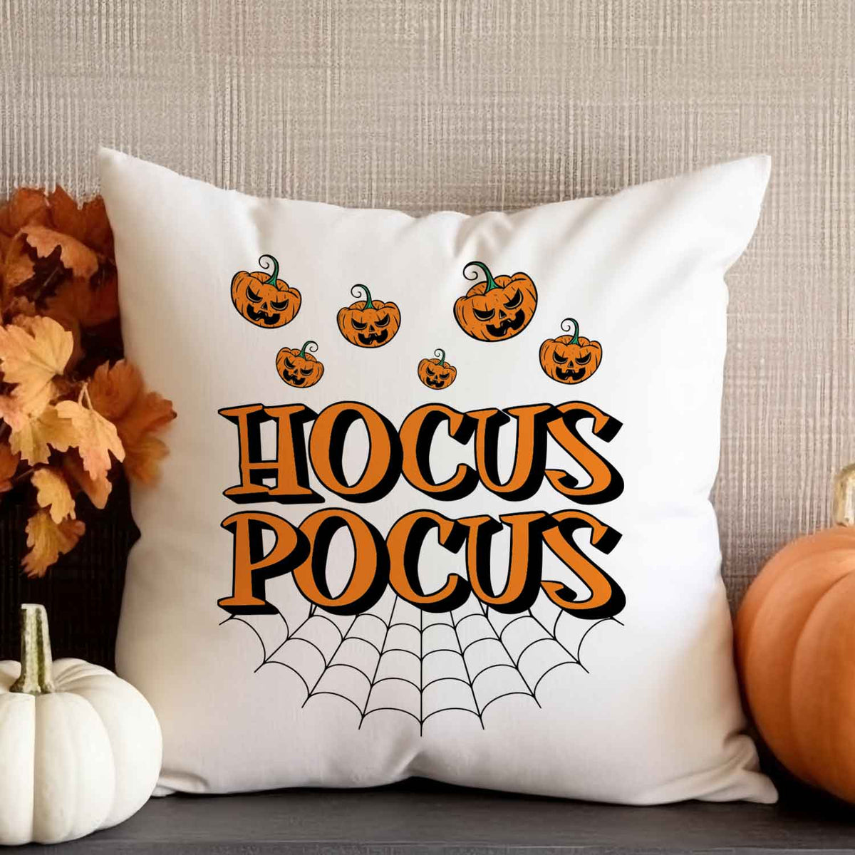 Bedrucktes Kissen mit Motiv Hocus Pocus