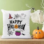 Bedrucktes Kissen mit Motiv Happy Halloween