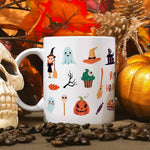 Bedruckte Tasse im Halloween Motive Design