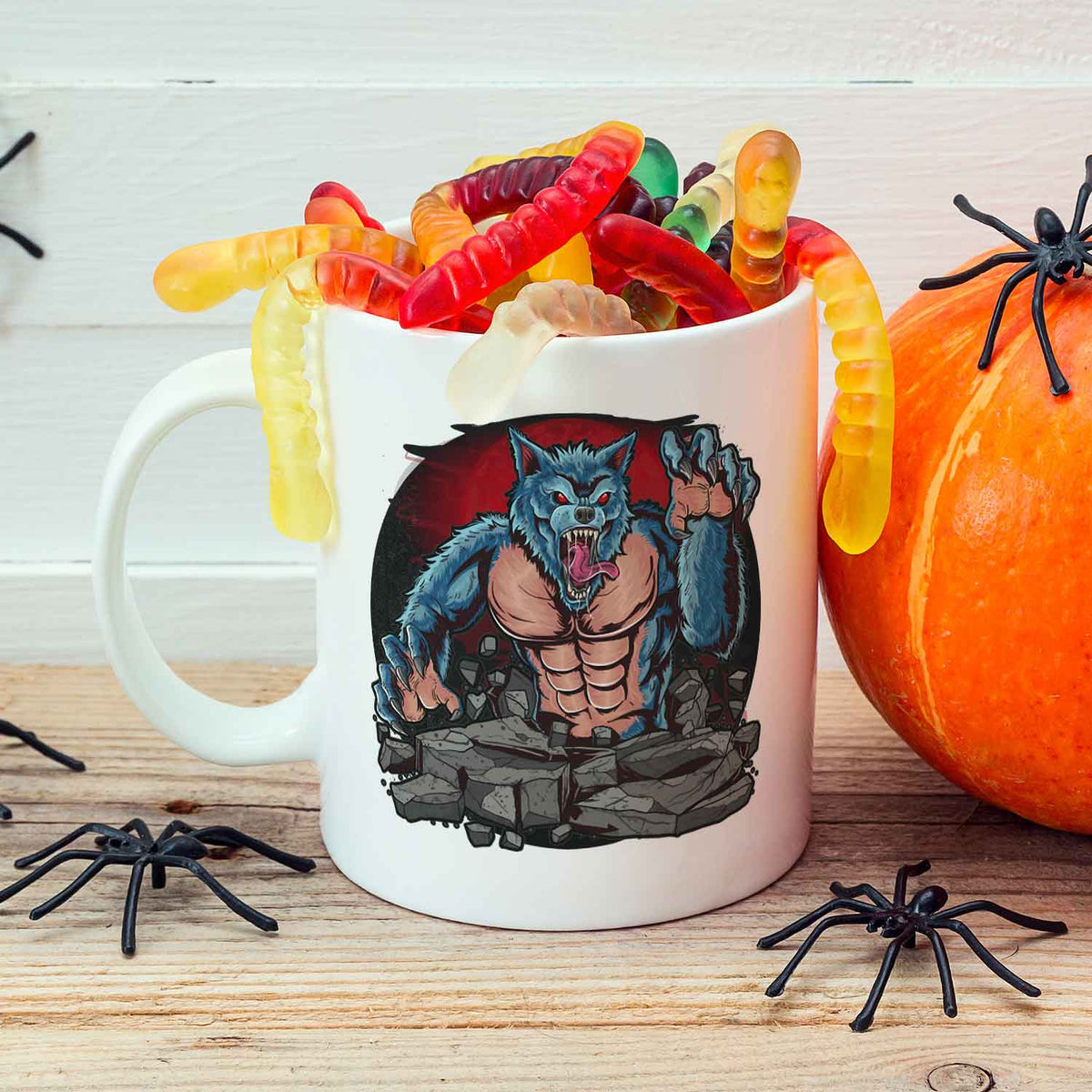 Bedruckte Tasse mit Motiv im Halloween Werwolf Design