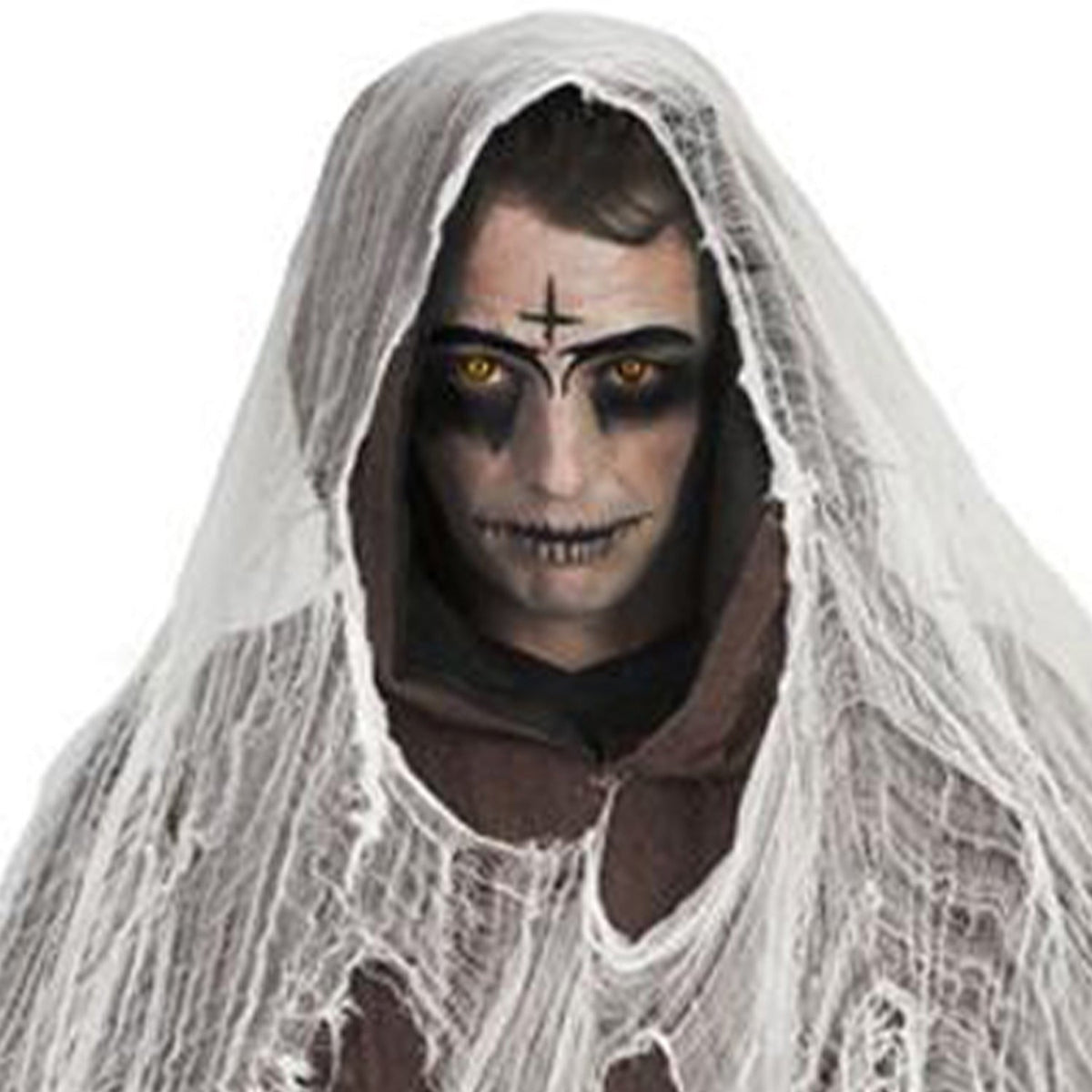 Dunkler Sensenmann Umhang - Halloween Verkleidung mit Kapuze | Braun
