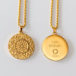 Kette mit Anhänger Mandala | vergoldet | I am enough