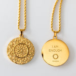 Kette mit Anhänger Mandala | vergoldet | I am enough