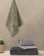 Bambushome Voli Serie Microcotton 3er Handtuch-Set 30 × 50 cm