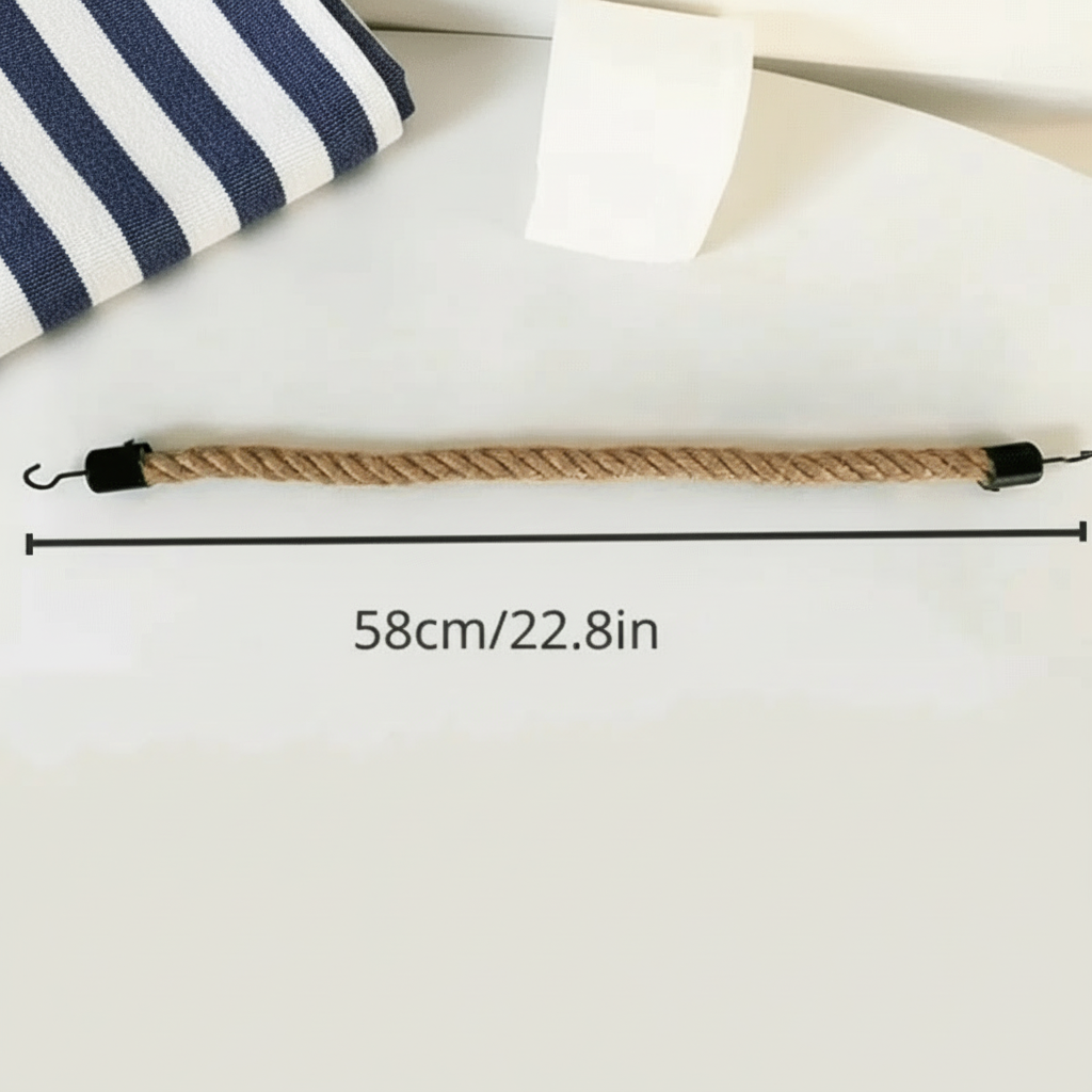 Hanfseil Toilettenpapier Halter ohne Bohren