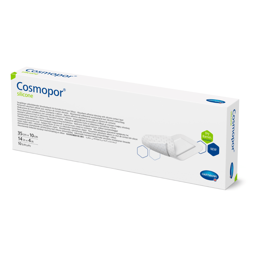 Hartmann Cosmopor® silicone steriler Wundschnellverband 35 x 10 cm - 5 Stück | Packung (5 Stück)