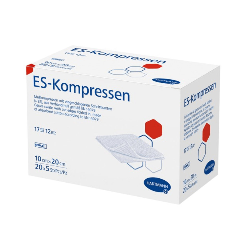 Hartmann ES-Kompressen, 12-fach, steril eingesiegelt zu 5 Stück