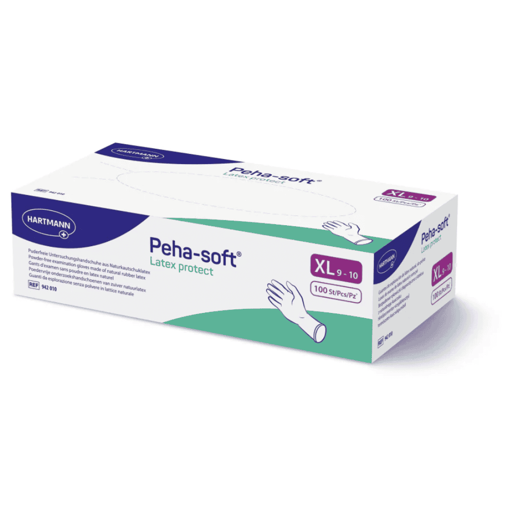 Hartmann Peha-soft® Latex protect, puderfreier Untersuchungshandschuh