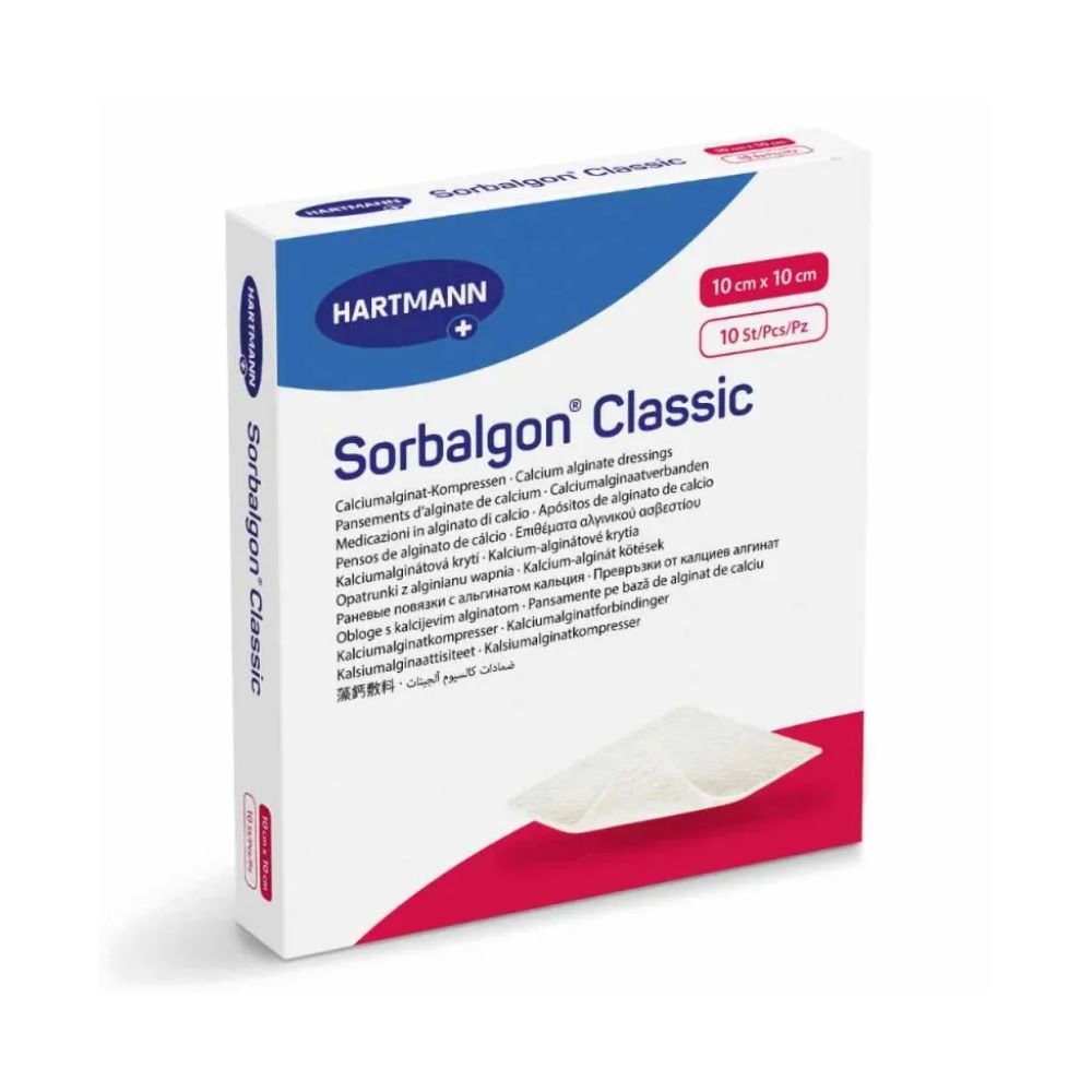 Hartmann Sorbalgon® Classic, Calciumalginat-Kompressen - 10 Stück