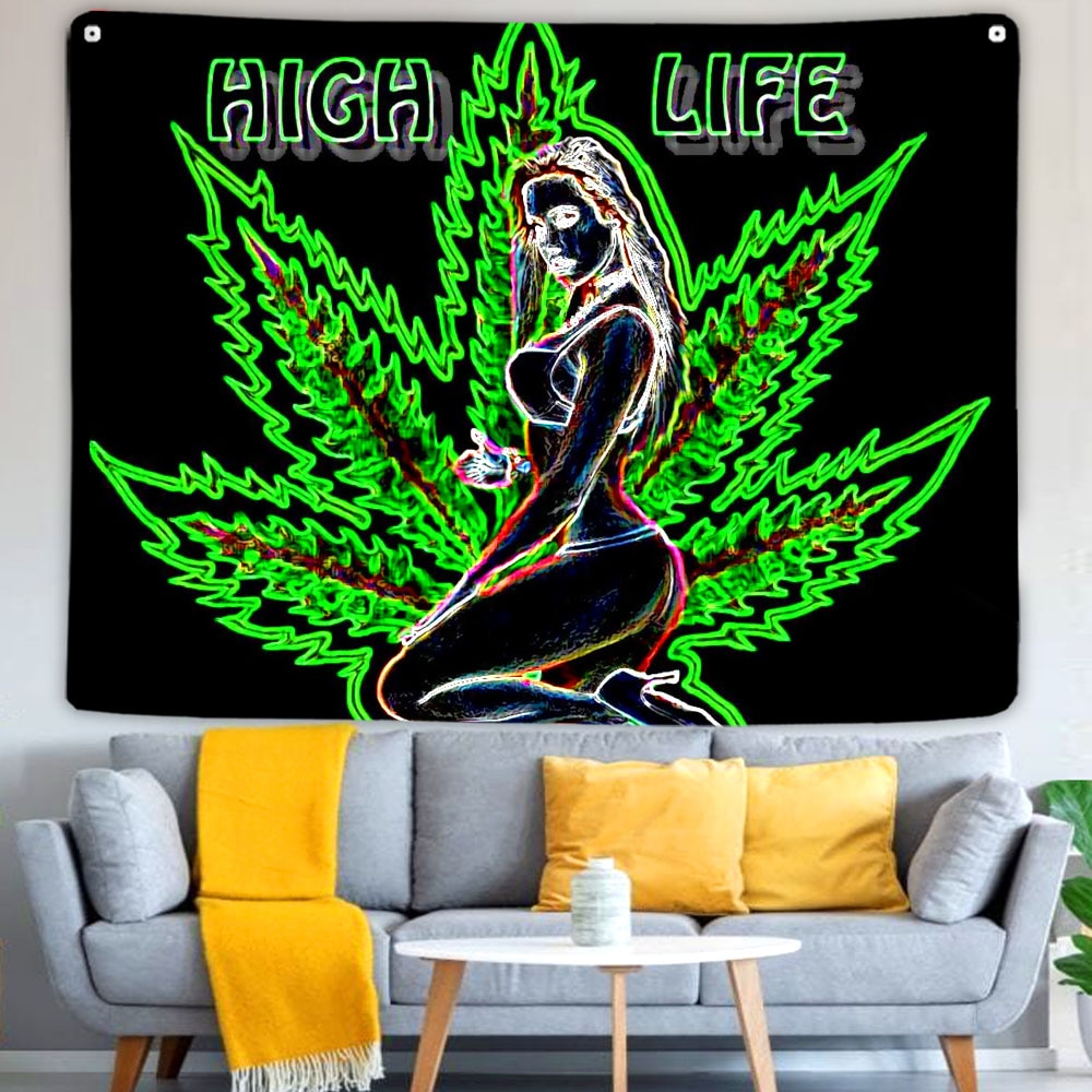 Weed Trance Schwarzlichtposter