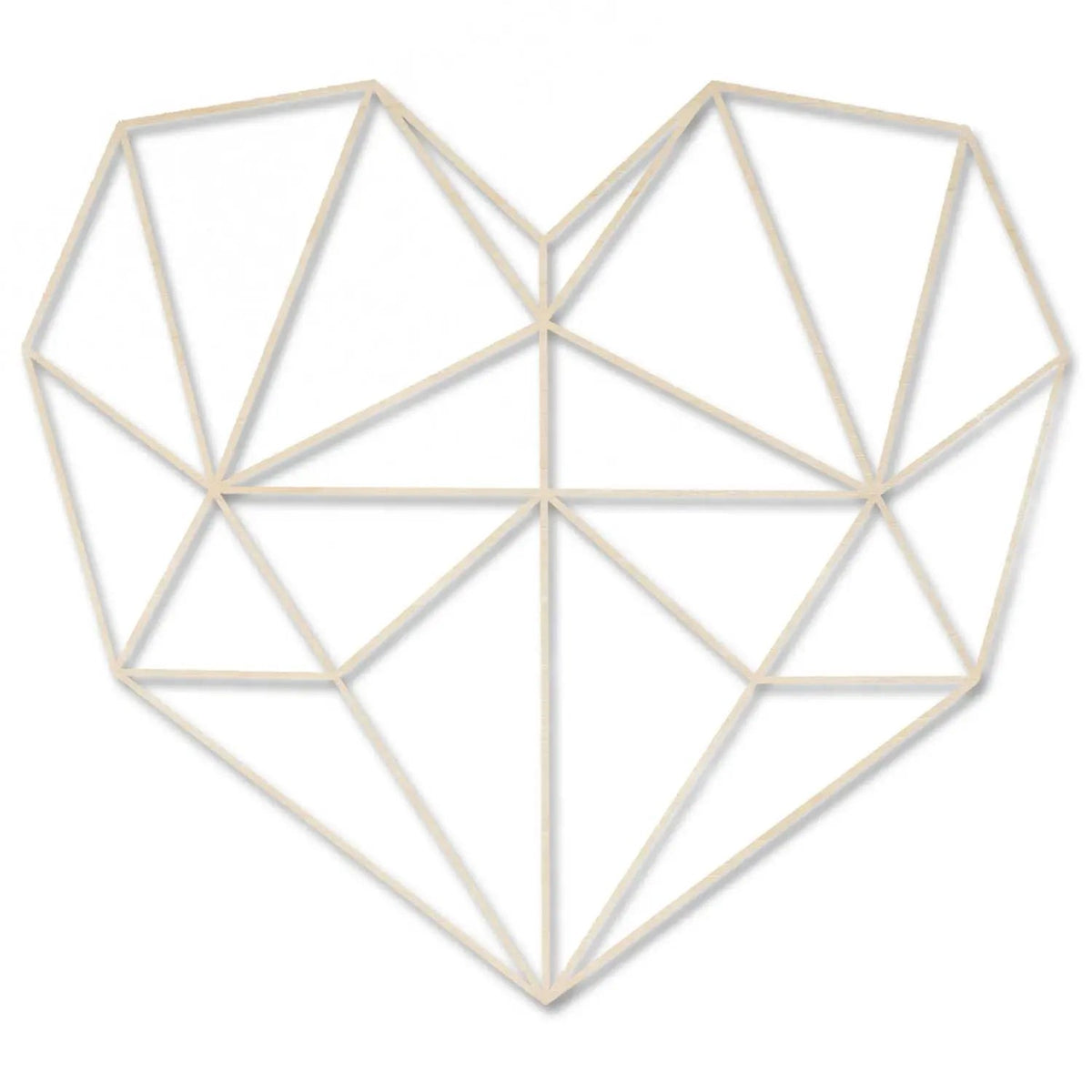 Origami 3D Herz aus Holz -