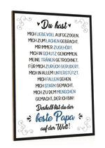 Holzschild mit Spruch Bester Papa der Welt
