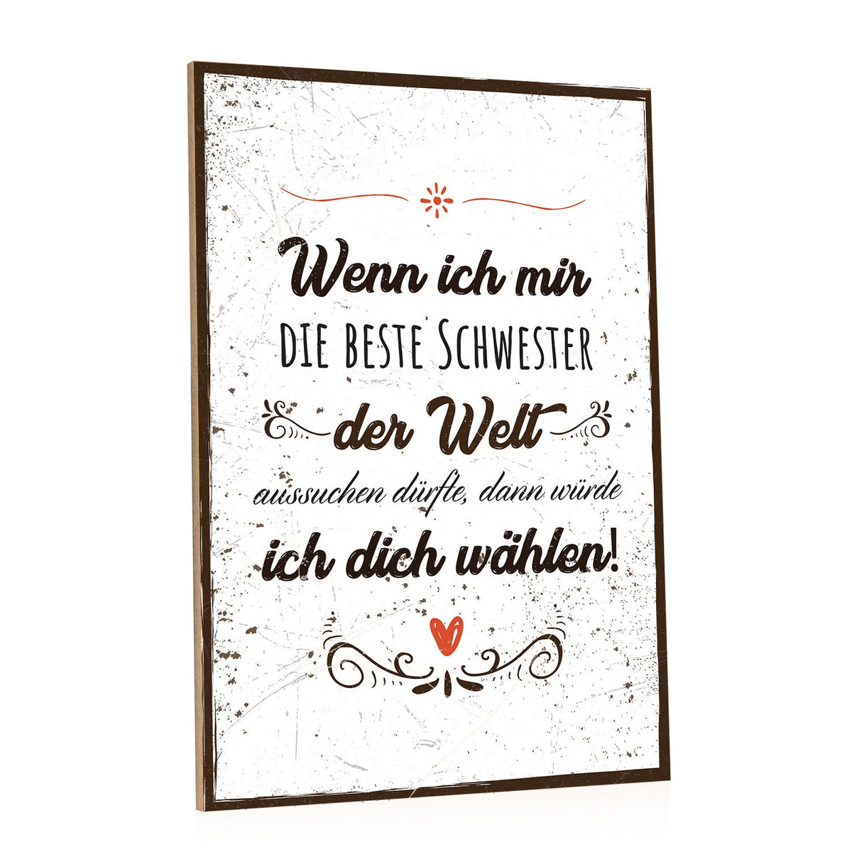 Holzschild Beste Schwester der Welt