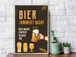 Holzschild Bier jammert nicht