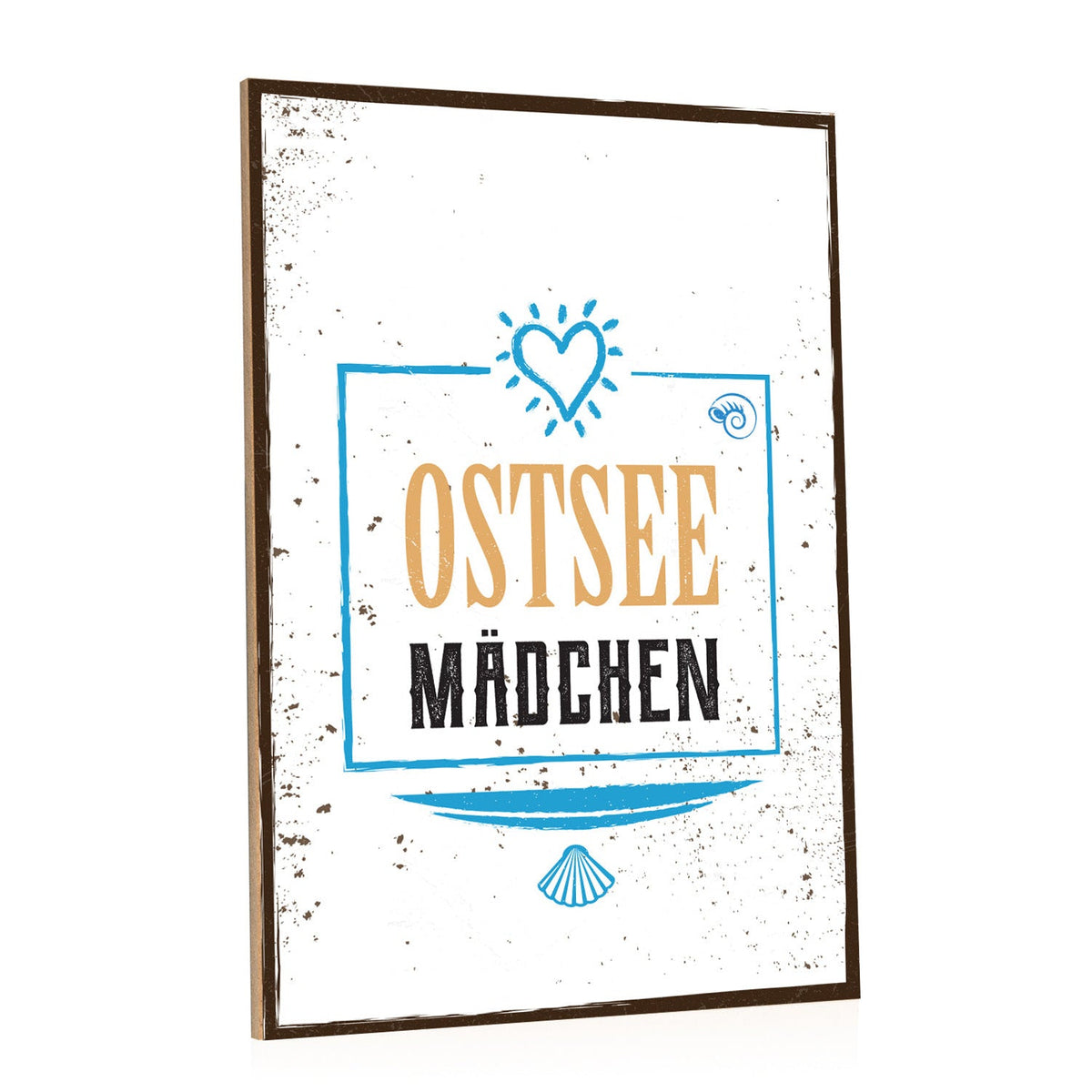 Holzschild Ostsee Mädchen