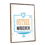 Holzschild Ostsee Mädchen