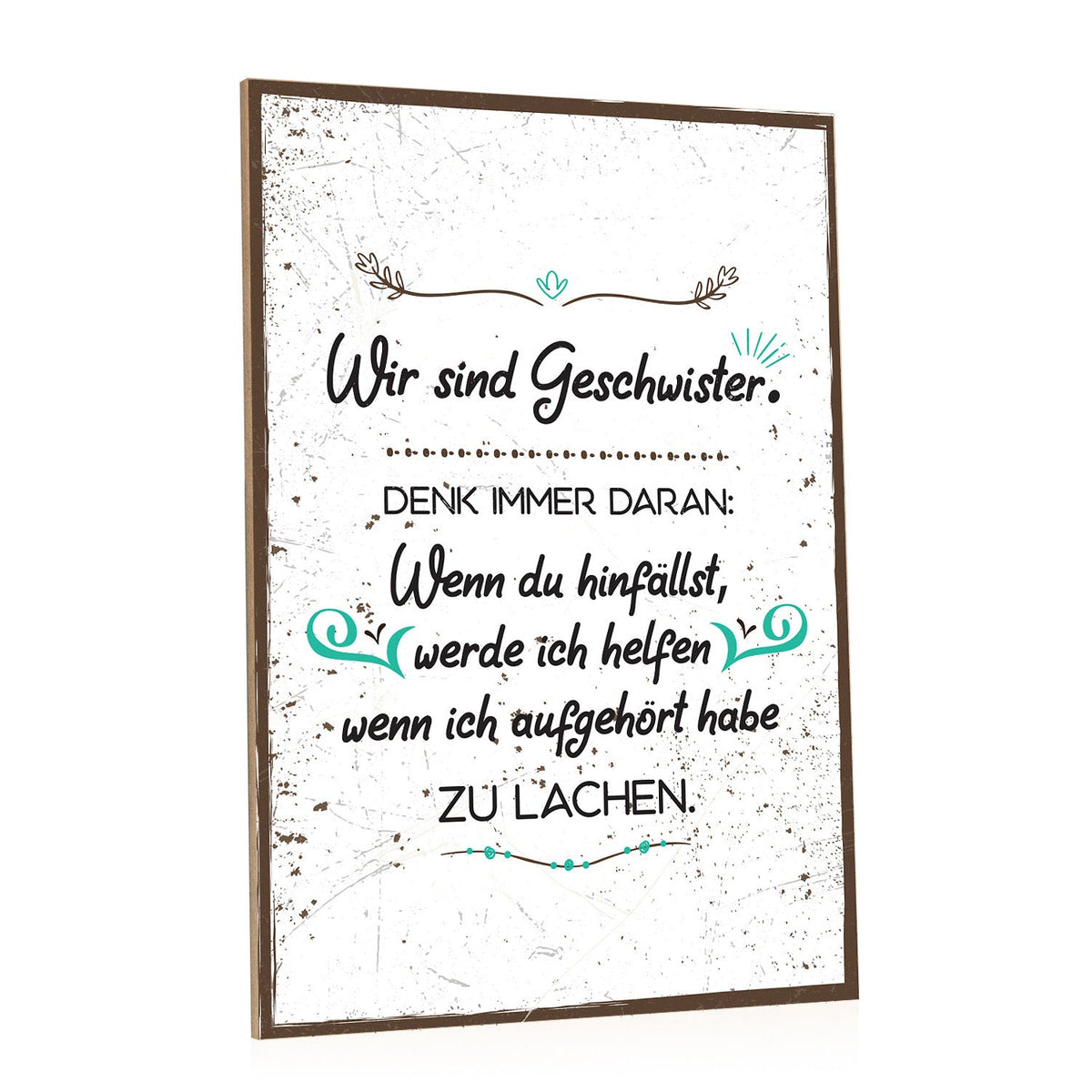 Holzschild Wir sind Geschwister