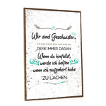 Holzschild Wir sind Geschwister