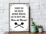 Holzschild mit Spruch - Nutz die Bürste