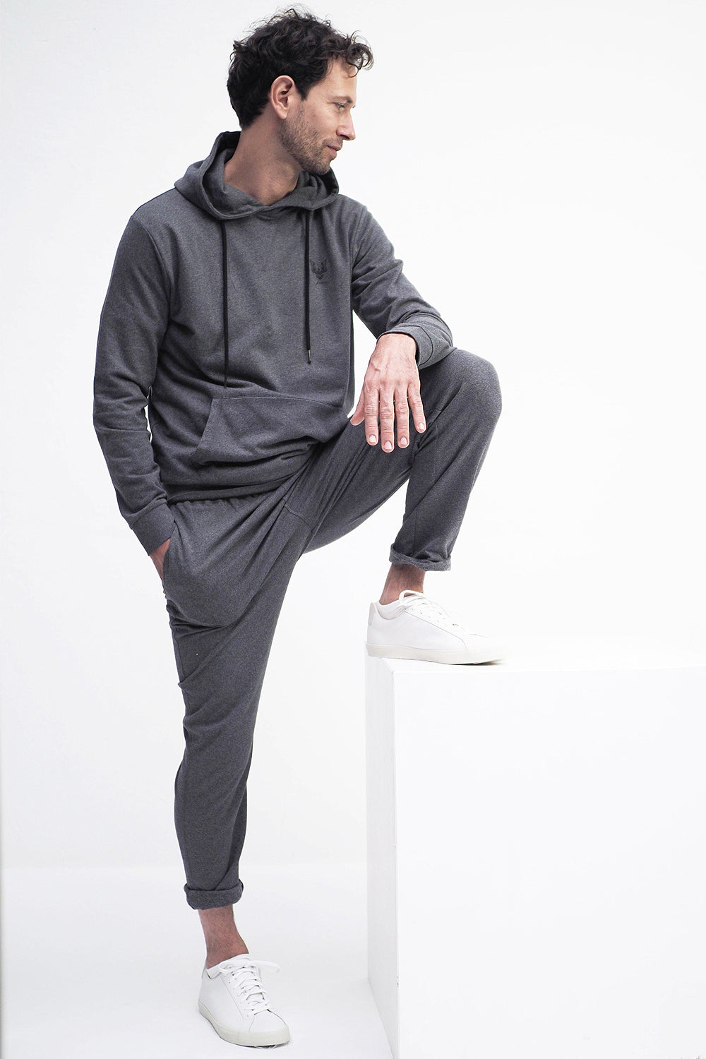 Hoodie - grey marl