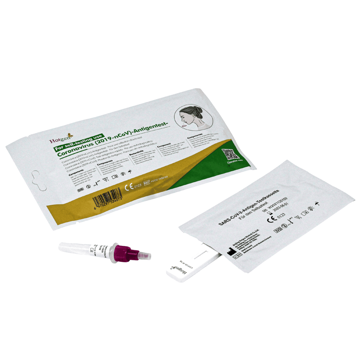 Hotgen Sars-CoV-2 Antigen Laien Schnelltest CE0123 | Packung (1 Test) Namma Markt