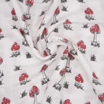 Mulltuch Bio-Baumwolle 60x60cm • Fliegenpilz • 2er-Set
