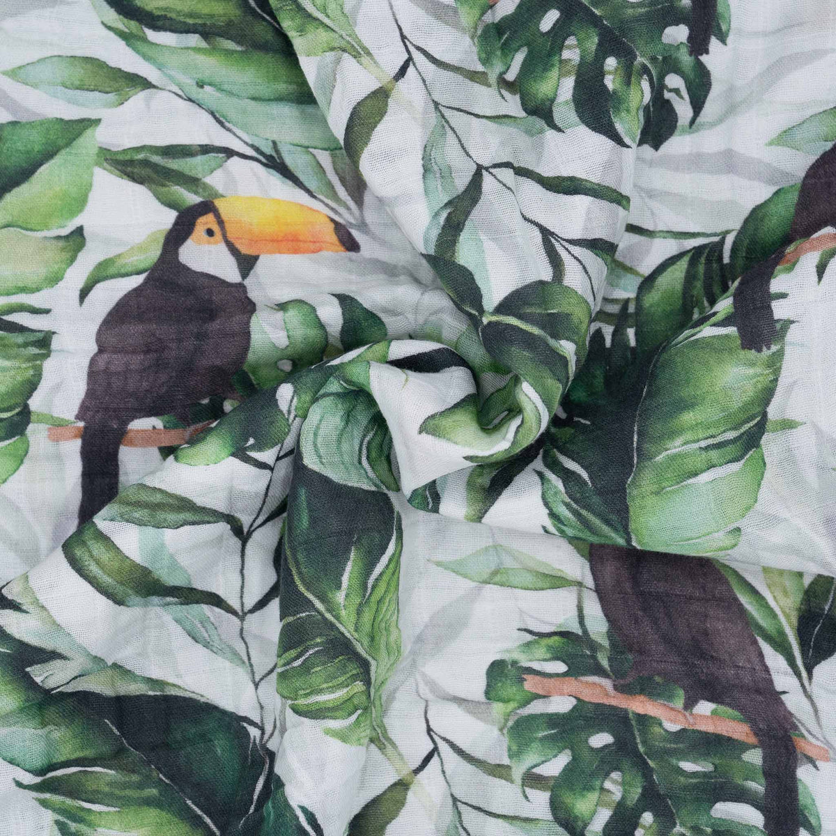Mulltuch Bio-Baumwolle 60x60cm • Tukan • 2er-Set