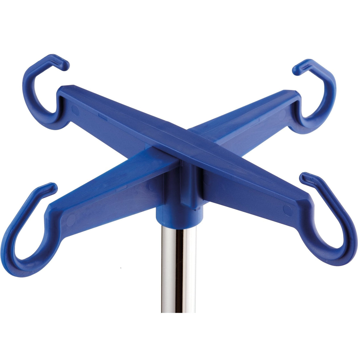 Novocal Flaschenkreuz für Infusionsständer Material: Kunststoff Farbe: Blau mit 4 Sicherheitsflasc | Packung (1 Stück)