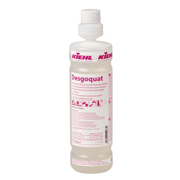 Kiehl Desgoquat 500 ml-Trichterflasche leer mit 6 Schaumsprühern und 6 Spritzverschlüssen | Packung (6 Stück)